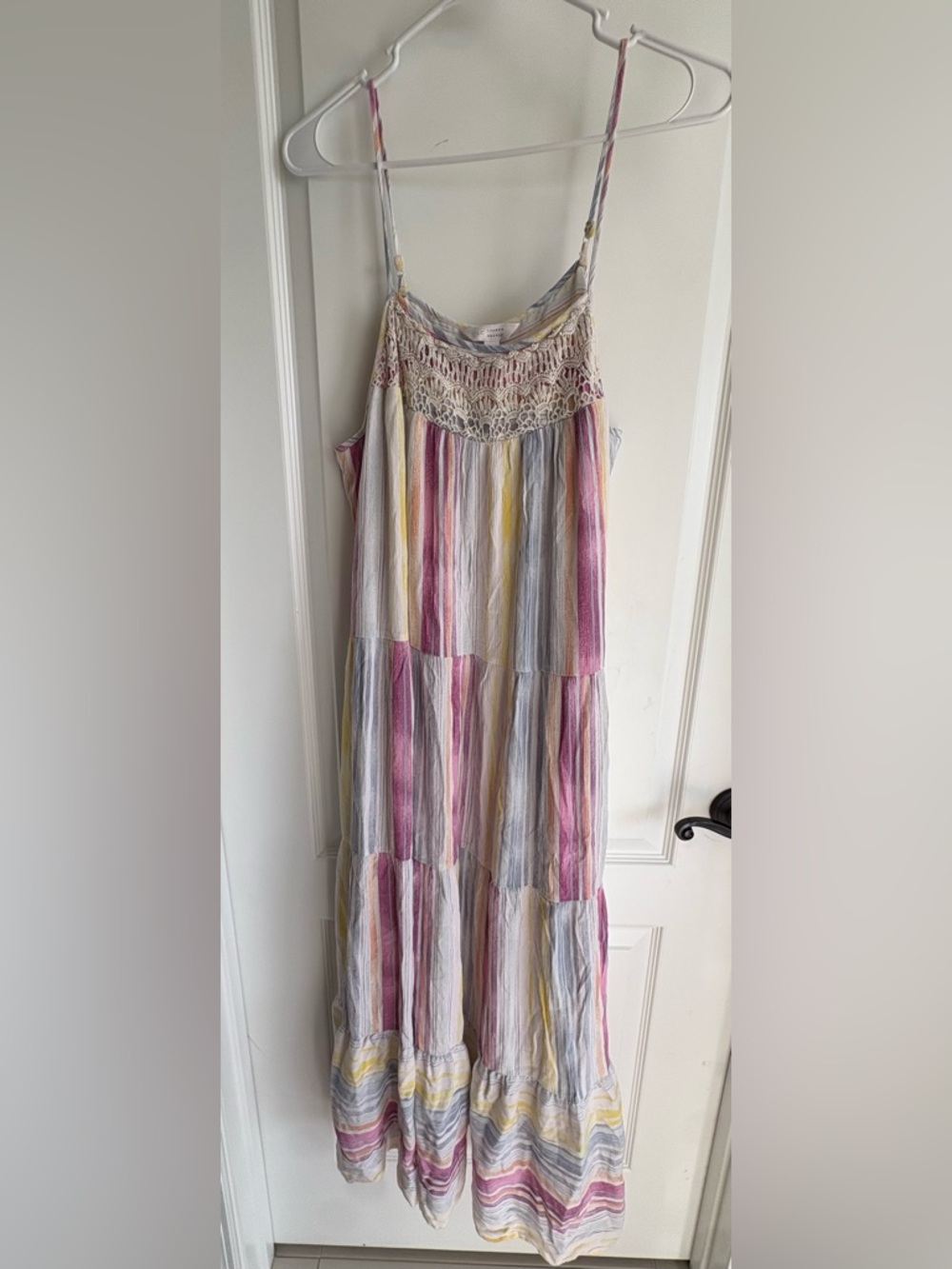 LC Lauren Conrad Boho Stripe Maxi Dress L
